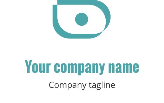 Teal logo ontwerp met een gestileerde camera en strakke lijnen
