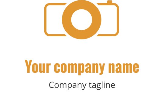 Elegant gouden camera logo ontwerp met een strakke, moderne uitstraling
