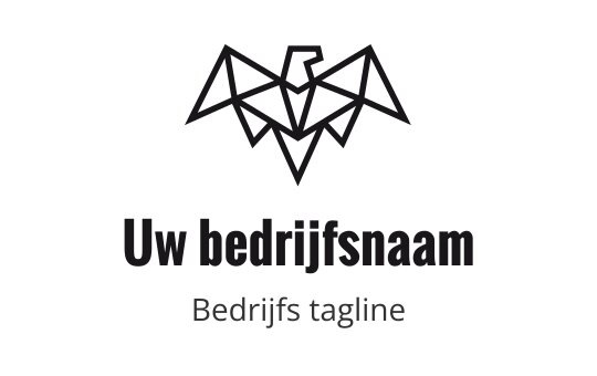 Geometrisch vogel logo ontwerp met scherpe hoeken en een minimalistische stijl