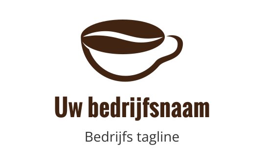 Koffiekop logo ontwerp in warme bruintinten met een minimalistische stijl