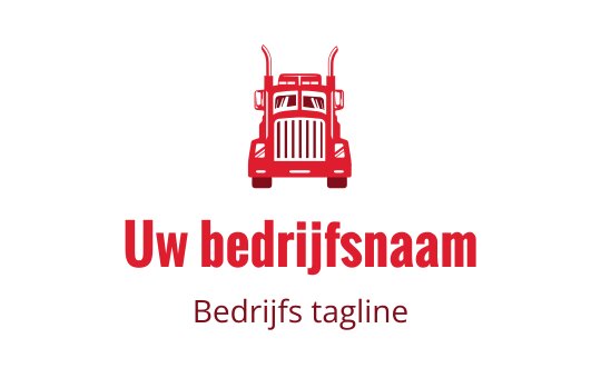 Dapper rood vrachtwagen logo ontwerp met opvallende voorrooster en uitlaatpijpen