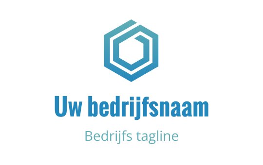 Modern hexagonaal logo ontwerp in gradient blauwe tinten
