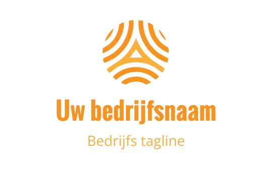 Modern oranje logo ontwerp met concentrische lijnen en een driehoekige vorm