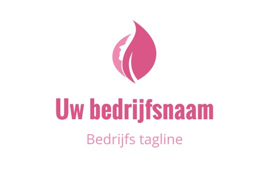Stijlvol roze vlam logo ontwerp met een silhouetprofiel