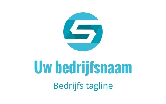 Modern blauw en teal logo ontwerp met geometrische vormen en strakke lijnen