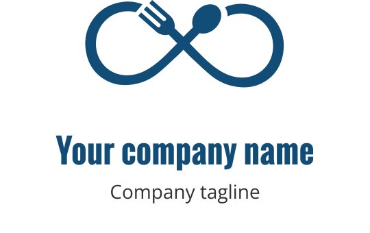 Teal oneindigheid logo ontwerp met verstrengelde vorkvormen