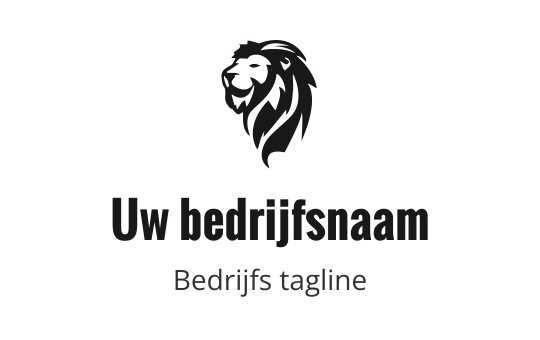 Dapper leeuwenkop logo ontwerp in zwart en grijstinten
