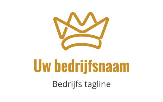 Elegante kroon logo ontwerp in goud met een modern omtrek