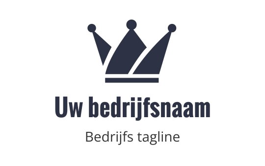 Kroon logo ontwerp in donkerblauw met elegante typografie eronder