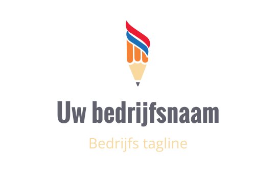 Creatief logo ontwerp met een potlood en een kleurrijk vlam element