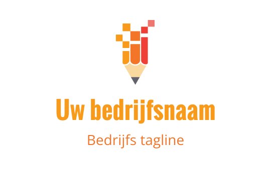 Creatief logo ontwerp met een potlood en kleurrijke pixel elementen