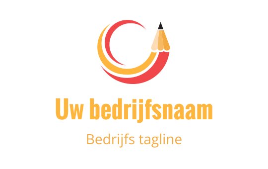 Creatief logo ontwerp met een potlood en een cirkelvormige kleurwerveling