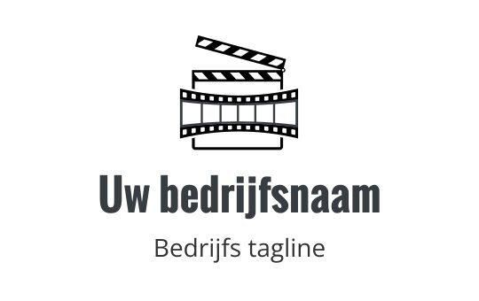 Schoon logo ontwerp met een gebogen lijn boven vetgedrukte tekst