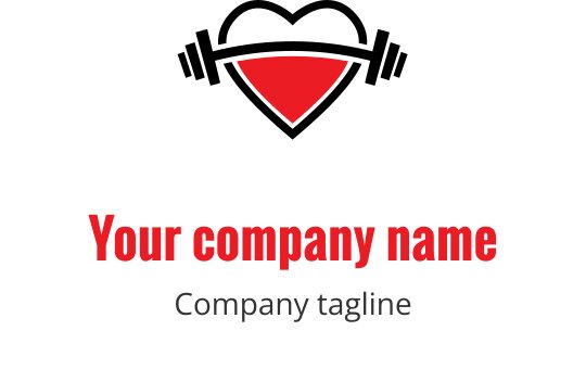 Dapper logo ontwerp met een rode driehoek boven gestileerde tekst