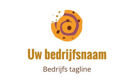 Speelse koekje logo ontwerp met krullen en chocoladechipaccenten