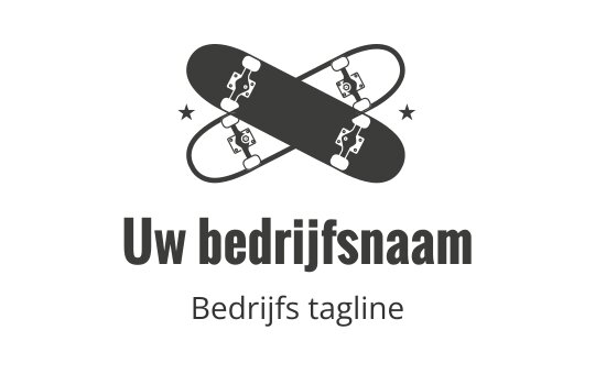 Dapper skateboard logo ontwerp met gekruiste borden en sterren