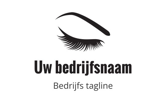 Elegant logo ontwerp met een gestileerde wimper en wenkbrauwomtrek
