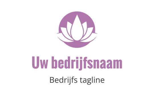 Elegant paarse lotus bloem logo ontwerp met ronde bloemblaadjes