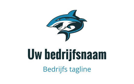 Dynamisch haai logo ontwerp in blauwe en teal tinten