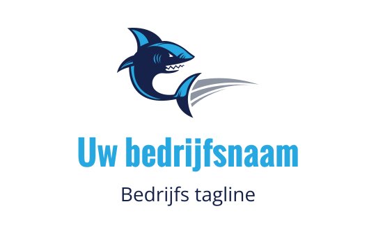 Dynamisch haai logo ontwerp met strakke lijnen en blauwe tinten