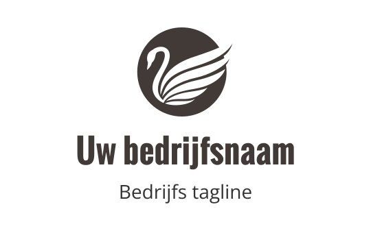 Elegant zwaan logo ontwerp met vloeiende vleugels in een cirkelvorm