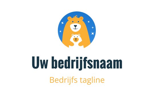 Speelse berenlogo met een ouder en jong in een cirkelvormig kader