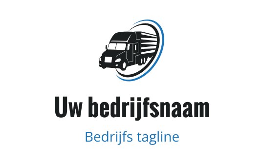 Modern logo ontwerp van een bezorgtruck met dynamische bewegingslijnen