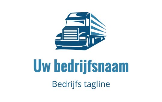 Dapper blauw vrachtwagen logo ontwerp met gestroomlijnde lijnen en moderne stijl