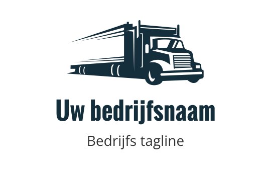 Dapper logo ontwerp van een vrachtwagen met dynamische lijnen en moderne typografie