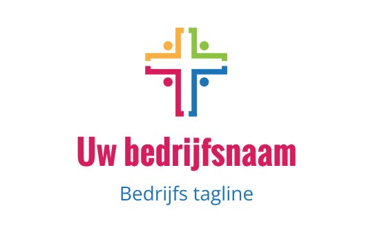 Kleurrijk kruis logo ontwerp met cirkelvormige accenten in levendige tinten
