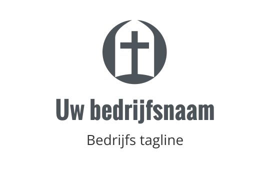 Modern logo ontwerp met een kruis binnen een cirkelvorm
