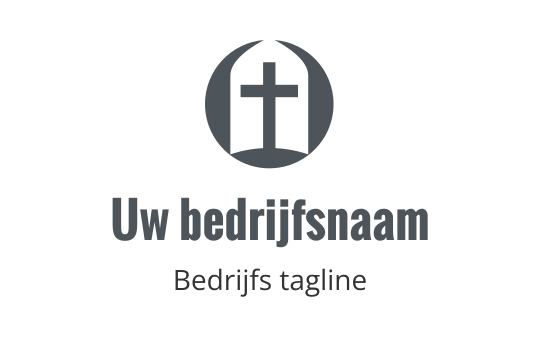 Modern logo ontwerp met een kruis binnen een cirkelvorm