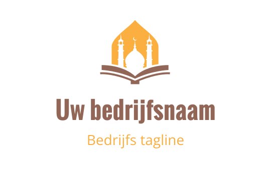 Elegant logo ontwerp met een moskee-silhouet boven een open boek