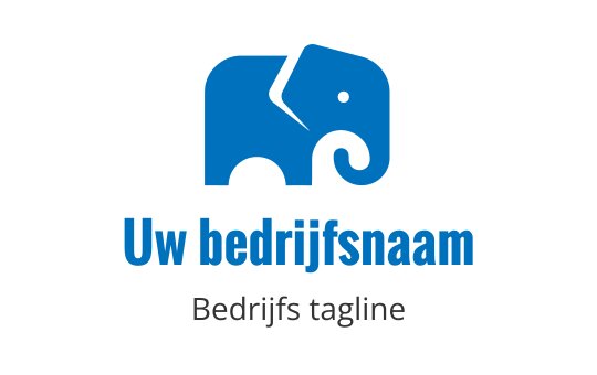 Speelse blauwe olifant logo ontwerp met ronde vormen