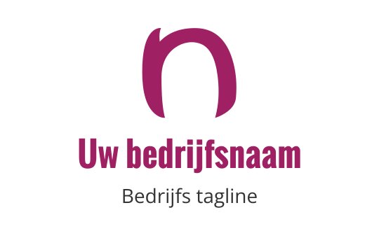 Modern logo ontwerp met een gestileerde letter 'n' in het roze