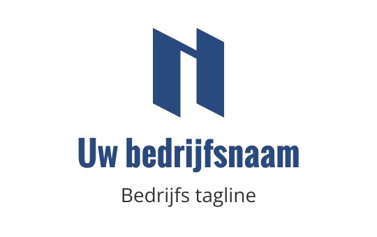 Modern blauw logo ontwerp met een gestileerde letter "N