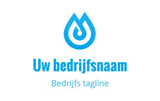 Modern blauw druppel logo ontwerp met een cirkelvormige spiraalelement