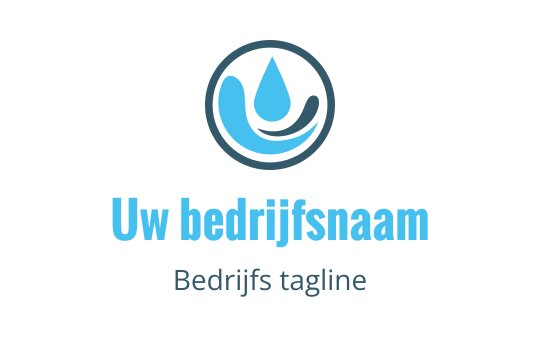 Modern blauw waterdruppel logo ontwerp met cirkelvormige elementen