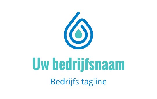 Modern blauw druppel logo ontwerp met gelaagde cirkelvormige elementen