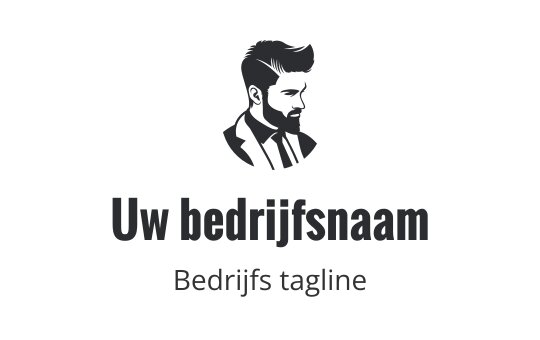 Stijlvol logo ontwerp met de silhouet van een man in een pak