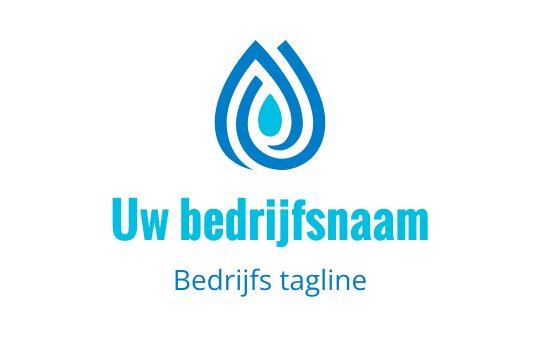 Modern blauw waterdruppel logo ontwerp met gelaagde krommen