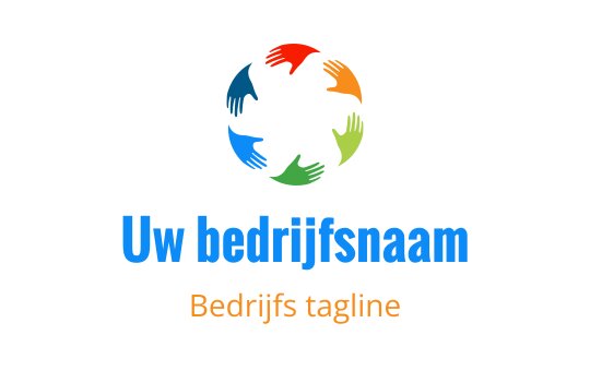 Kleurrijk logo ontwerp met handen in een cirkelvormige opstelling
