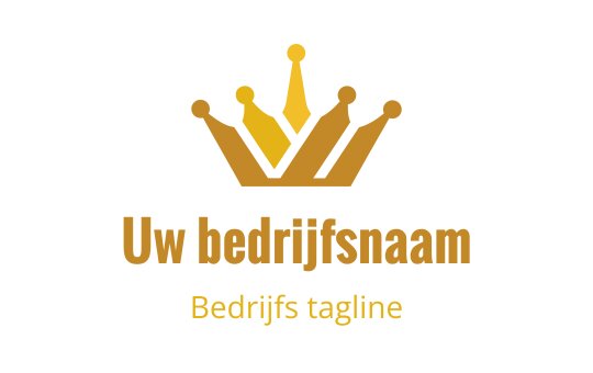 Elegant gouden kroon logo ontwerp met gestileerde punten en vetgedrukte tekst