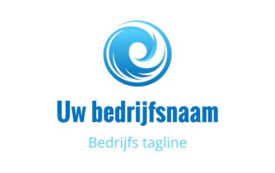 Draaiend blauw golf logo ontwerp met een moderne esthetiek