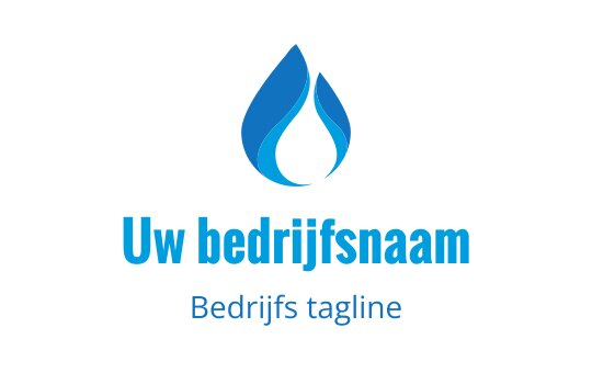 Modern blauw waterdruppel logo ontwerp met vloeiende lijnen