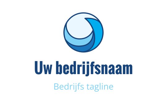 Modern blauw en lichtblauw cirkelvormig logo ontwerp met vloeiende vormen