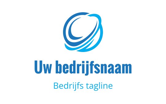 Modern blauw logo ontwerp met een gestileerde cirkelvormige spiraal