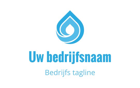 Modern blauw waterdruppel logo ontwerp met draaiende elementen