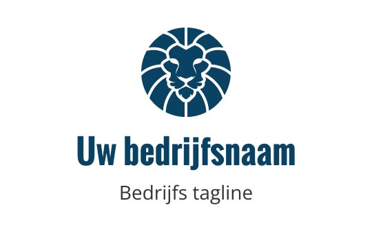 Teal logo met een gestileerde leeuw, die kracht en moed in de tijgerindustrie vertegenwoordigt.